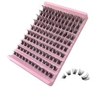 GGOKOK Wispy DIY Lash Extension 8-16mm Eyelash Clusters 120 pcs Natural Cluster Lashes Individual Lashes at Home D Curl Fluffy Eyelash Extensions(D02)