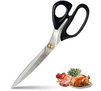 Ggomi Korean Barbecue Kalbi Rib Meat Cutting Shears / Serrated 3T Blade / Stainless Steel Scissors Large 10 1/4 Inches