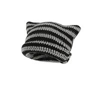 GGOOB Hats for Women Cat Beanie Vintage Beanies Women Fox Hat Grunge Accessories Slouchy Beanies for Women, Black, One Size (XX2022090201)