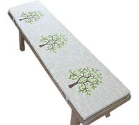 GGoty Outdoor Bench Cushion Pad Square Rectangle Non-Slip Seat Pad Indoor Dining Mat Garden Swing Cushion Washable Patio Pad for 1 2 3 4 Seater (Green,30x200cm)
