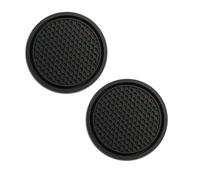 GGOZM 2 Pcs Car Coasters for Cup Holders for Jaguar XJ L (X351), Round Non Slip Insulation Cup Mats 2.76 Inch Diameter Auto Insert Water Coaster,A/Black