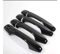 GGOZM Car Exterior Door Handles for Lexus LS430 2001-2006, Door Handle Cover Protector Anti-Scratch Outside Handle Accessories,A/Painted Black-1 Hole 2 Smart