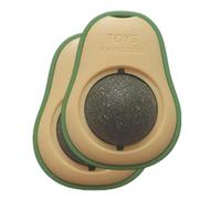 GGPets Avocado Catnip Lick for Cats and Kittens - Rotating Cat Mint Ball Toy - 2 Pack