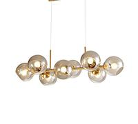 GGQEM 8-light Sputnik Chandelier Black Mid Century Modern Ceiling Light Vintage Industrial Starburst Chandelier For Kitchen Living Room Dining Room Hallway Entryway-Gold 1 8t