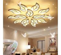 GGQEM LED Flower Ceiling Light Modern Dimmable With Remote Control Ceiling Lamp Creative Design Living Room Lamp Acrylic Lampshade Bedroom Dining Room Hotel Room Ceiling Lights Decorativ