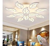 GGQEM LED Flower Ceiling Light Modern Dimmable With Remote Control Ceiling Lamp Creative Design Living Room Lamp Acrylic Lampshade Bedroom Dining Room Hotel Room Ceiling Lights Decorativ