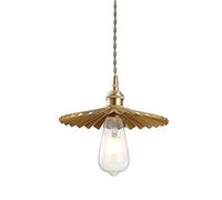 GGQEM Modern Minimalist Creative Pendant Light Vintage Industrial Brass Chandelier Flower Shape Split Hanging Lamp Restaurant Bar Cafe Art Decoration Lighting Fixture Height Adjustable (