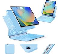GGQFGTOJ for iPad 9th Generation Case with Keyboard,Keyboard Case for iPad 9th/8th/7th Gen， Magic-Style Magnetic Keyboard Case with 7-Color Backlight - Multi-Touch Trackpad for iPad 10.2 inch (Blue)