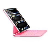 GGQFGTOJ for iPad Pro 13 Inch Case with Keyboard (M4, 2024),Magic-Style Magnetic - 7 Colors Backlight -Floating Cantilever Stand - Multi-Touch Trackpad Keyboard Case for iPad Pro 13 (Pink)