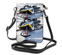 GGsdaf Advanced Snowmobile Printed mobile phone and wallet crossbody bag for shopping, travel, and leisure.