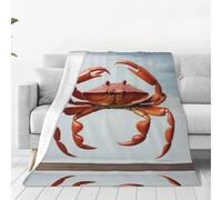 GGsdaf Big red crab Super-soft flannel blanket perfect for the sofa, bed, camping, or travel 60"x50"