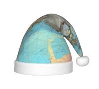 GGsdaf Cartoon world map Children's Christmas hats perfect for Christmas costumes and party supplies