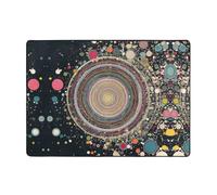 GGsdaf Circular color collision Prints soft rug, 80 x 58 inches, suitable for living rooms, studies, balconies, and bedrooms.