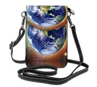 GGsdaf Cosmic Earth Printed mobile phone and wallet crossbody bag for shopping, travel, and leisure.