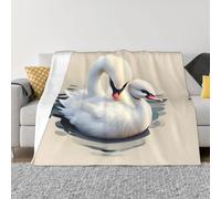 GGsdaf Cute little swan 80"x60" Flannel Blanket - King Size - Suitable for Beds and Sofas - Luxurious Micro Plush - Comfortable and Warm Blanket