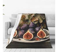 GGsdaf Fig Super-soft flannel blanket perfect for the sofa, bed, camping, or travel 80"x60"