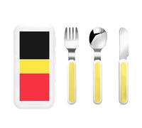 GGsdaf Flag of Belgium Patterned Tableware, Kindergarten/Home Use Children's Tableware Set (3 Pieces)