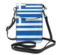 GGsdaf Greek flag Printed mobile phone and wallet crossbody bag for shopping, travel, and leisure.