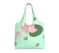 GGsdaf Lotus flowers waiting to bloom Printed canvas bag, light and large capacity single-shoulder shopping bag, artistic and casual handbag