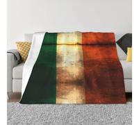 GGsdaf Retro Irish flag 80"x60" Flannel Blanket - King Size - Suitable for Beds and Sofas - Luxurious Micro Plush - Comfortable and Warm Blanket
