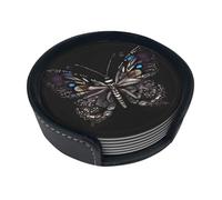 GGsdaf Science Butterfly Coasters suitable for cafes beer bars coffee tables mugs home and bar settings