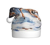 GGsdaf Silly Roe Deer Patterns Santa Hats - Perfect for Christmas parties, New Year's celebrations, and company party decorations