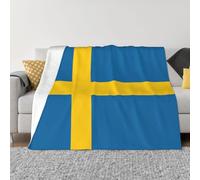GGsdaf Swedish flag 40"x30" Flannel Blanket - King Size - Suitable for Beds and Sofas - Luxurious Micro Plush - Comfortable and Warm Blanket