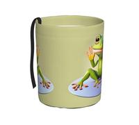GGsdaf The funny frog doing yoga Car trash can suitable for car front and back seat car storage trash can