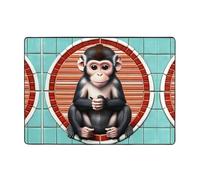 GGsdaf The silent monkey Prints soft rug, 80 x 58 inches, suitable for living rooms, studies, balconies, and bedrooms.