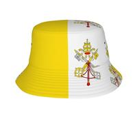 GGsdaf Vatican Flag Bucket Hat Suitable for Outdoor Activities and Casual Summer Beach Hat Black