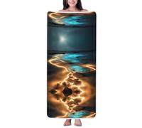 GGsdaf View under the moon Ultra Soft Absorbent Bath Towel 27x55 Inch - Suitable for Bathroom, SPA, Gym, Beach Swimming