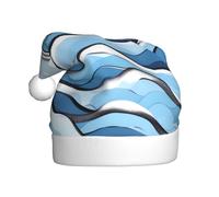GGsdaf Waves lapping at the rocks Patterns Santa Hats - Perfect for Christmas parties, New Year's celebrations, and company party decorations