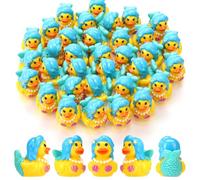 GGSTDDUP 30 Pcs Mermaid Ducks, Mini Mermaid Resin Ducks Bulk, Fun Printed Toy Figures for Birthday Party Favors, Themed Decor, Kids Gift Collection (Ocean Princess Duck)