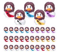 GGSTDDUP 30 Pcs Mini Resin Ducks,Jesus Mini Ducks Mini Jesus Figurines Ducks Tiny Resin Ducks for Kids Baby Shower DIY Cake Decoration Ornaments Crafts Moss Landscape