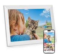 GGUA 10.1 Inch Digital Photo Frame Wifi Built in 32GB Memory, 1280x800 IPS LCD Touchscreen, Auto-Rotate and Audio, Quick and Easy Share Photos or Videos via the Frameo App, the Best Choice for Gifting