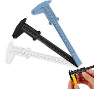 GGUFAY 3Pcs 150mm Plastic Vernier Caliper Suitable for Jewelry, Students, Offices, Home(White, Blue, Black)