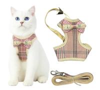 GGUFAY Cat Harness with Leash, Adjustable Harness for Cats and Dogs with 150 cm Strap, Small Dog Harness for Kitten Puppies and Small Pets A(Size XS)