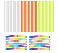 GGUFAY Pack of 56 Bicycle Spoke Reflectors, Colourful Spoke Reflectors, Waterproof 360° Visibility Spoke Reflectors, 75 mm Bicycle Spoke Reflectors, for Bicycle Dirt Bike