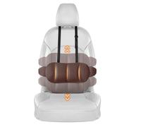 GGW Height-Adjustable Lumbar Cushion for Car & Office Chair - Ergonomic Memory Foam Back Support with Breathable Seat Pad, Universal Fit for Car Seat/Gaming Chair (brown)