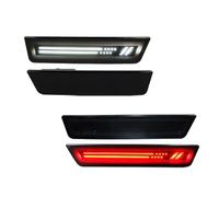 Ggwqfuh Car Rear Fog Light For Dodge For Challenger For Charger 2008-2014 Front Rear Bumper 3D Optic LED Side Marker Lights Assembly T10 12V Tail Brake Lamp Assembly(4PCS Front Rear)