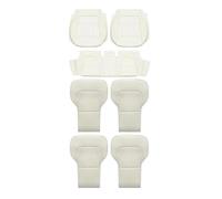 Ggwqfuh For Tesla For Model Y 2025 Seat Cushion Ventilation Comfortable Four Seasons Split Single Sitting Back Row Set Car Seat Covers(White 7pcs)