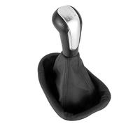 Ggwqfuh Shift Lever Knob for Chevrolet for Matiz for Spark M300 2011-2016 Car 5 Speed Manual Gear Shift Knob Leather Boot Cover Gear Stick Knobs(Sliver Knob Suit)