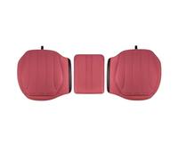 Ggwqfuh Universal Leather Car Seat Cover Four Season Auto Breathable Comfortable Saddle Cushions Covers For Seats Car Seat Covers(Red rear seat)