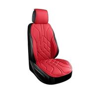 Ggwqfuh Universal Style Leather Car Seat Cover Interior Protector Four Seasons Breathable Automobiles Cushion Mat Car Seat Covers(Red)