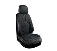 Ggwqfuh Universal Style Leather Car Seat Cover Interior Protector Four Seasons Breathable Automobiles Cushion Mat Car Seat Covers(Black)