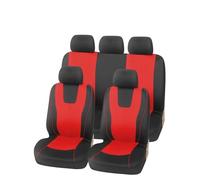 Ggwqoops 1/2/5/7seat Fit Most Cars Protective Cover Universal Car Accessories Auto Seat Covers Red Black Car Seat Covers(5 seats-Red)
