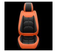 Ggwqoops 1 PC Universal PU Leather Car Seat Cover All Models Interior Accessories Car Seat Covers(Black Orange)