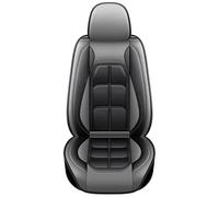 Ggwqoops 1pc PU Leather Universal Fit Car Seat Cover All-Season Protector Mat With Soft Cushion Full Package Seat Cover Car Seat Covers(Grey)