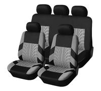 Ggwqoops 2/5PCS Car Seat Covers Set Universal Fit Most Covers With Tire Detail Suitable For Independent Seat Covers Protecting Seats Car Seat Covers(5PCS GRAY)
