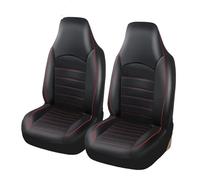 Ggwqoops 2 Pack PU Leather Front Seat Cover Car good Back Bucket Car Seat Protector Cover Universal Car Seat Accessories Car Seat Covers(Red 2pcs)